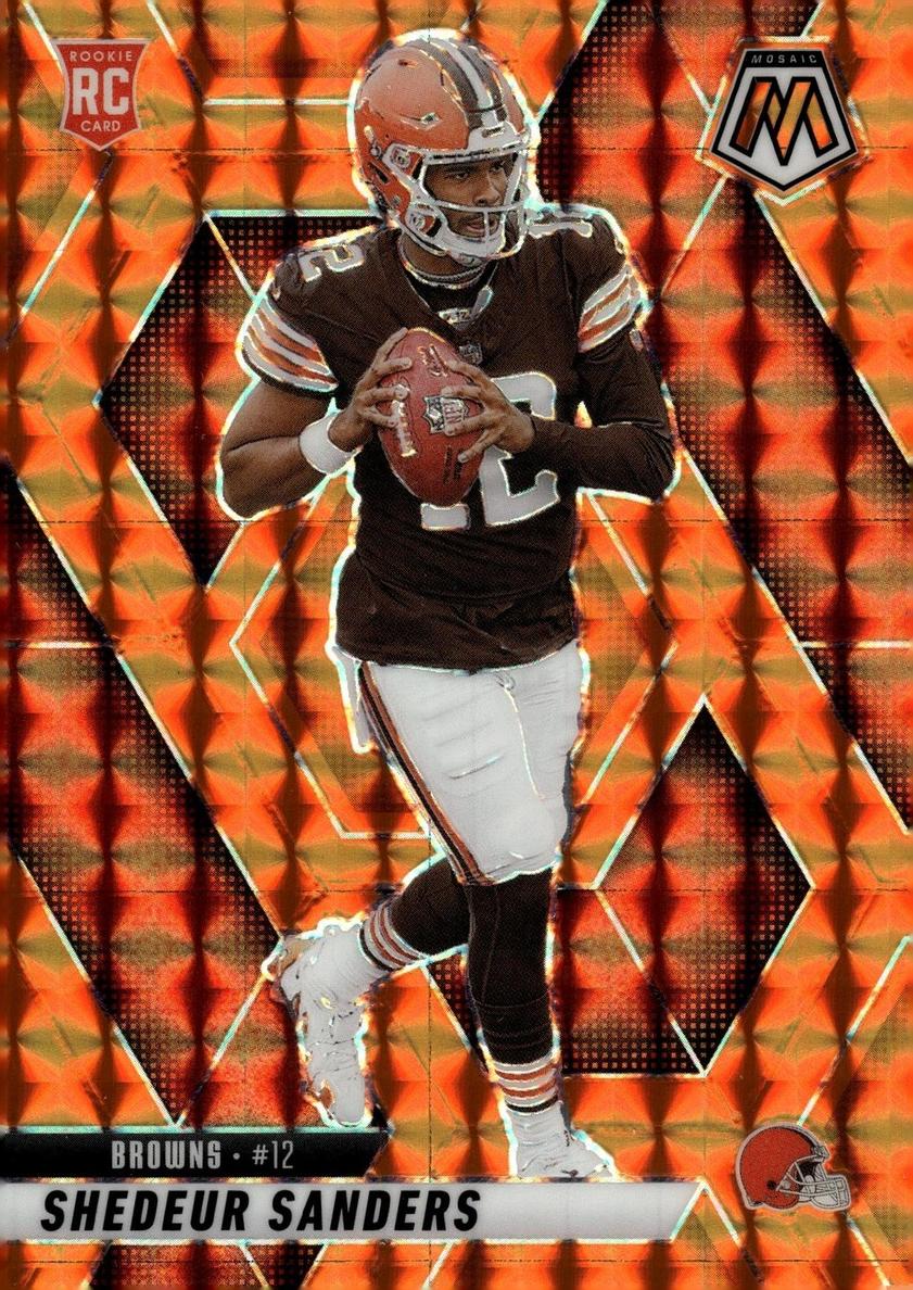 2025 Panini Mosaic Football Orange Shedeur Sanders #302 PSA 9