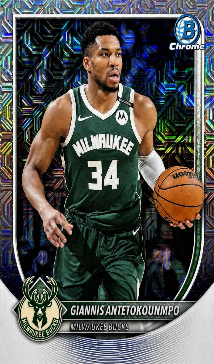 2025 Bowman Mega Box Basketball Mojo Refractor Giannis Antetokounmpo #BCV-80