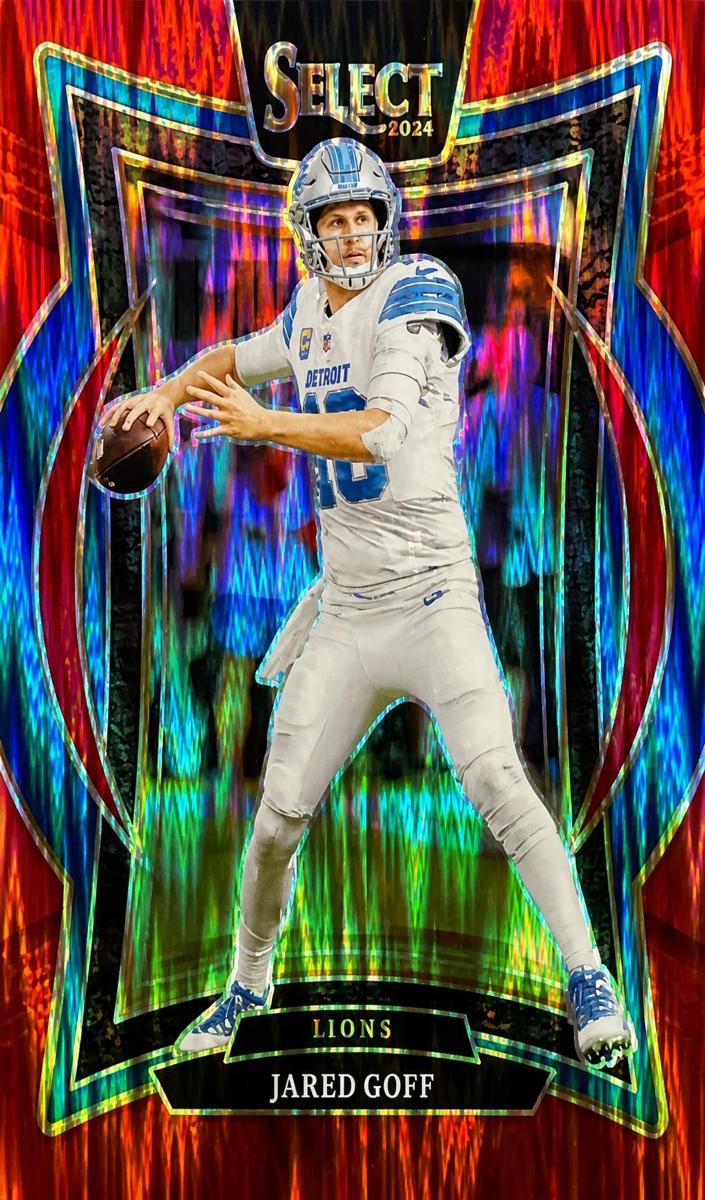 2024 Panini Select Football Red Shock Jared Goff #36 PSA 10