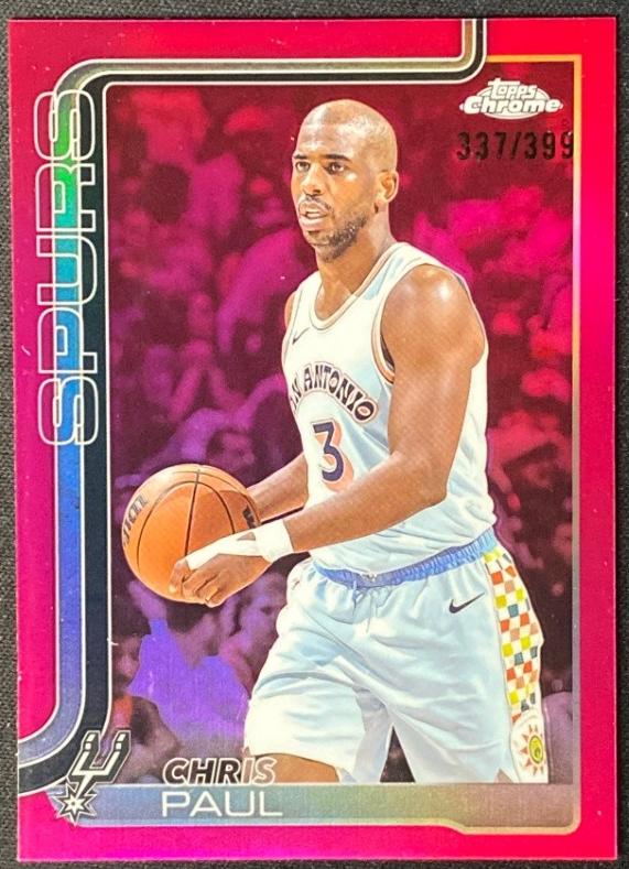 2025 Topps Chrome Basketball Magenta Refractor Chris Paul #219
