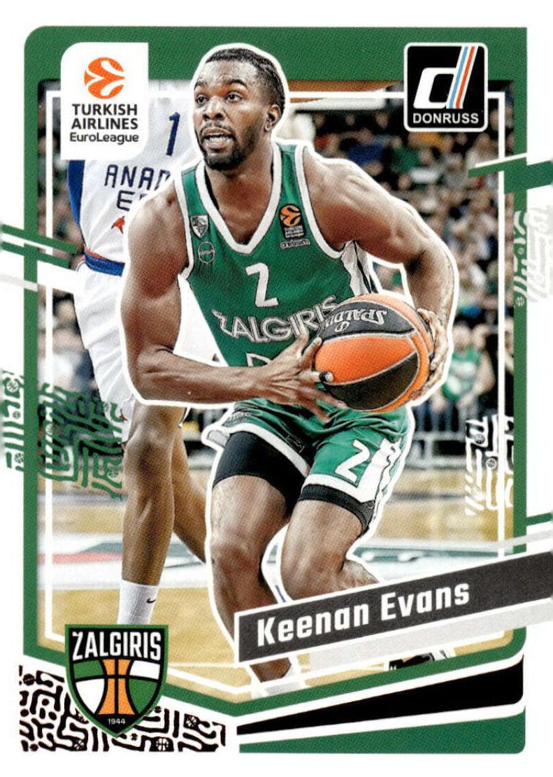 2023 Donruss Turkish Airlines EuroLeague Basketball Keenan Evans #101