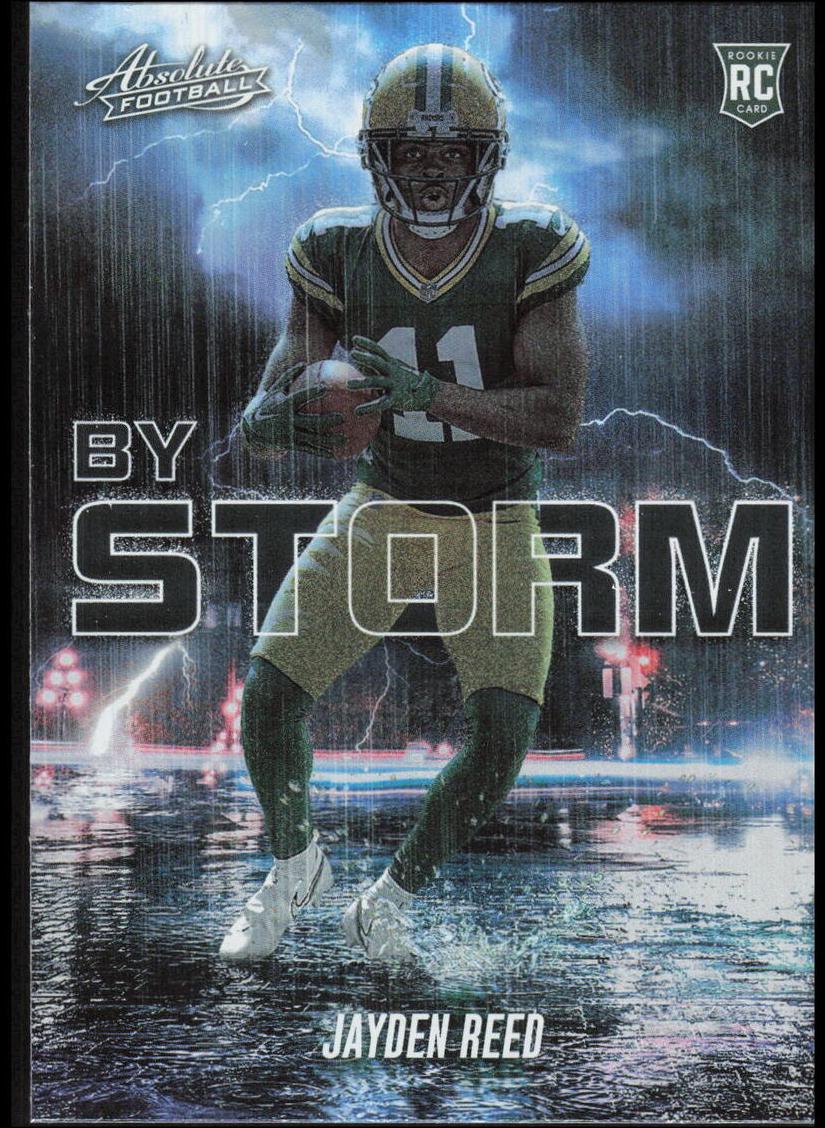 2023 Panini Absolute Football Spectrum Green Jayden Reed #BST-18 PSA 9