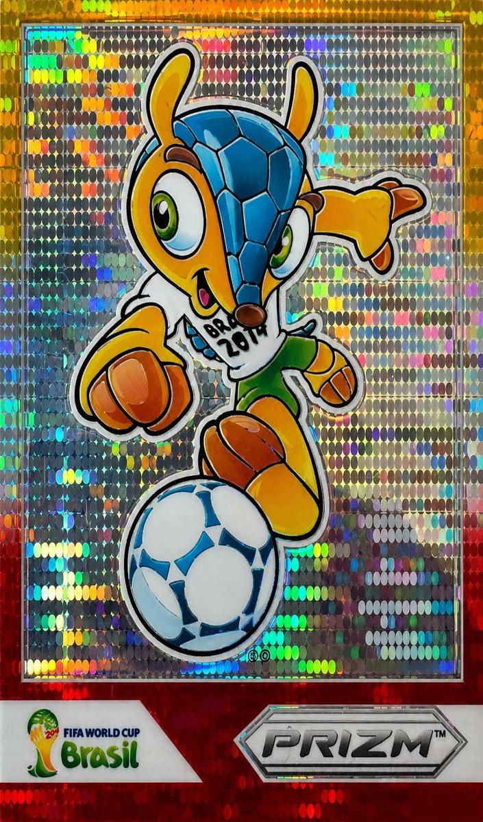 2014 Panini Prizm World Cup Soccer Yellow & Red Pulsar Fuleco #1 PSA 9