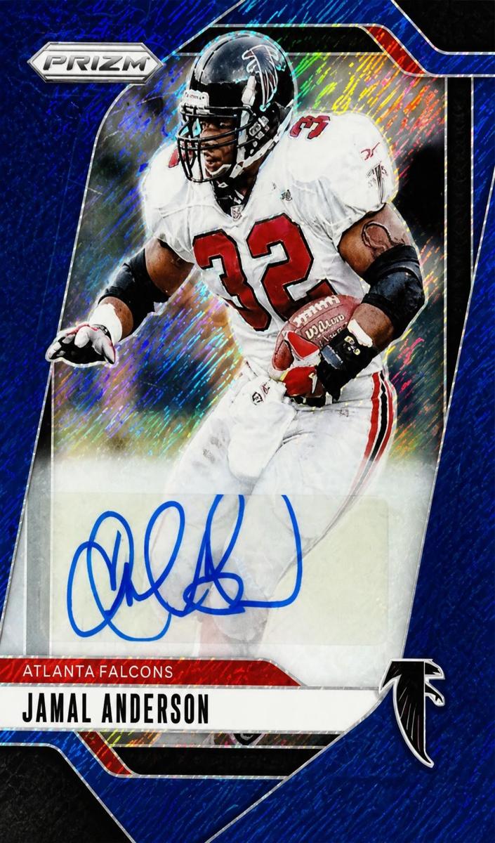 2024 Panini Prizm Football Blue Shimmer Jamal Anderson #18
