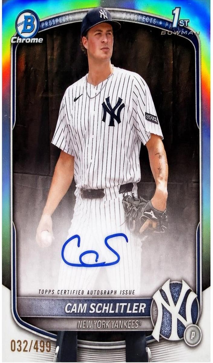 2025 Bowman Chrome Baseball Refractor Cam Schlittler #CPA-CSC