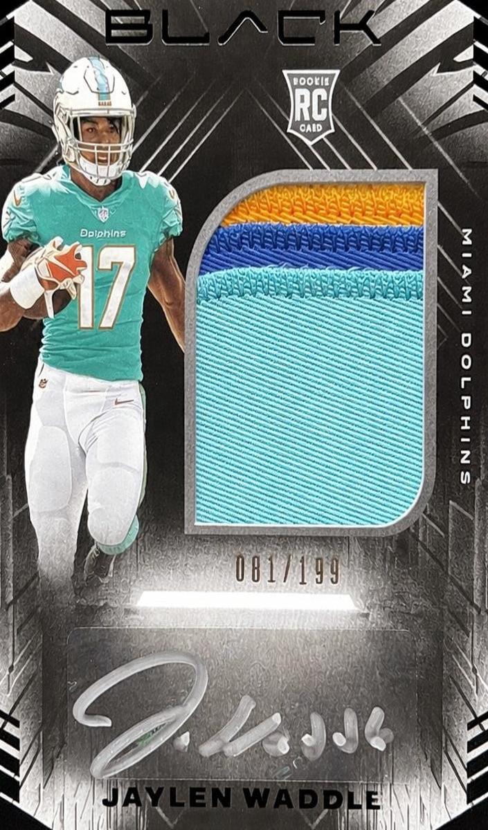 2021 Panini Black Football Jaylen Waddle #213 PSA 6