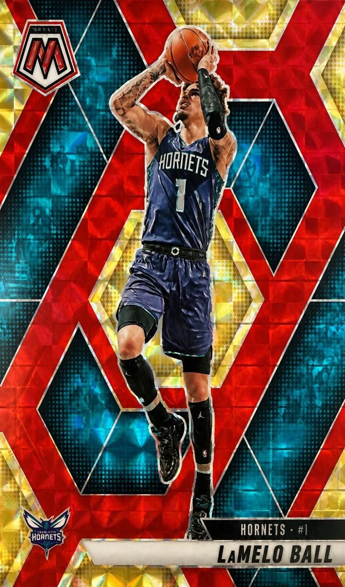 2024 Panini Mosaic Basketball Choice Fusion Red and Yellow LaMelo Ball #190