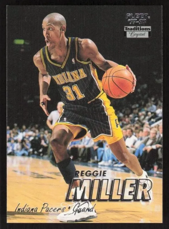 1997 Fleer Basketball Crystal Reggie Miller #231 PSA 9