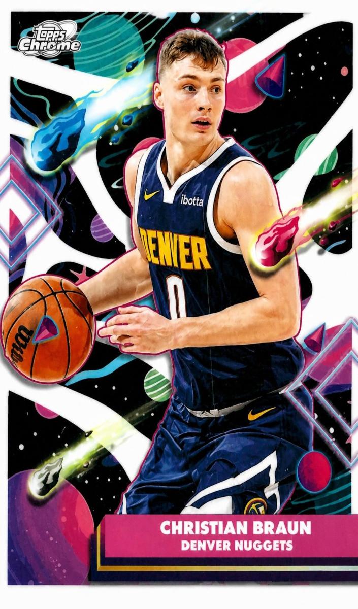 2025 Topps Cosmic Chrome Basketball White Hole Refractor Christian Braun #14