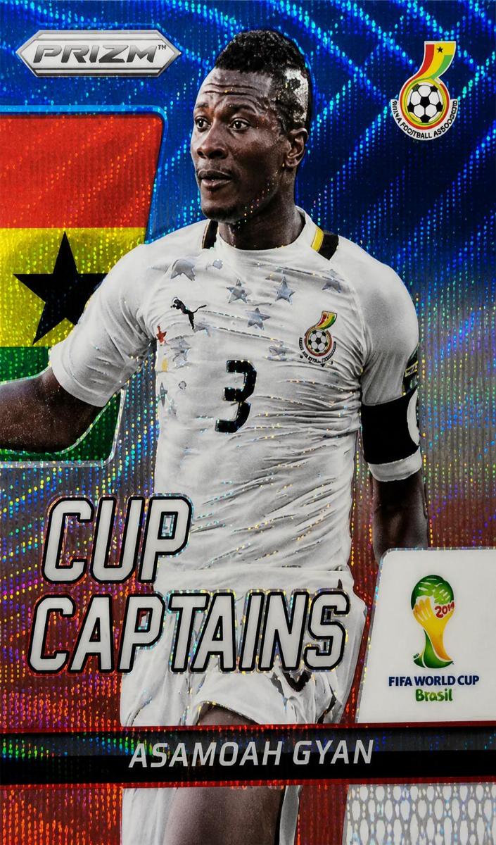 2014 Panini Prizm World Cup Soccer Blue & Red Blue Wave Asamoah Gyan #2