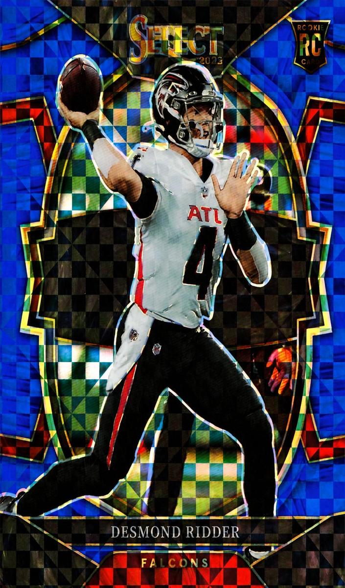 2022 Panini Select Football Blue Prizm Desmond Ridder #36 PSA 7.5