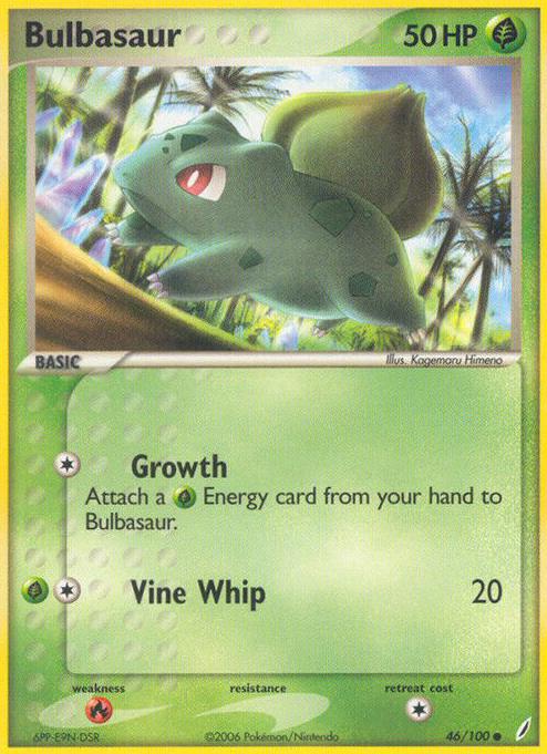 2006 Pokemon EX Crystal Guardians Bulbasaur #46