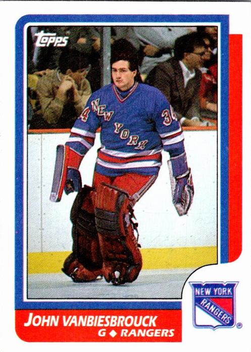 1986 Topps Hockey John Vanbiesbrouck #9 PSA 8