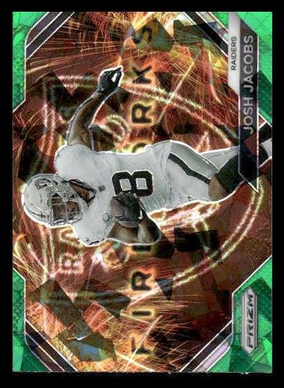 2023 Panini Prizm Football Green Ice Josh Jacobs #F-17