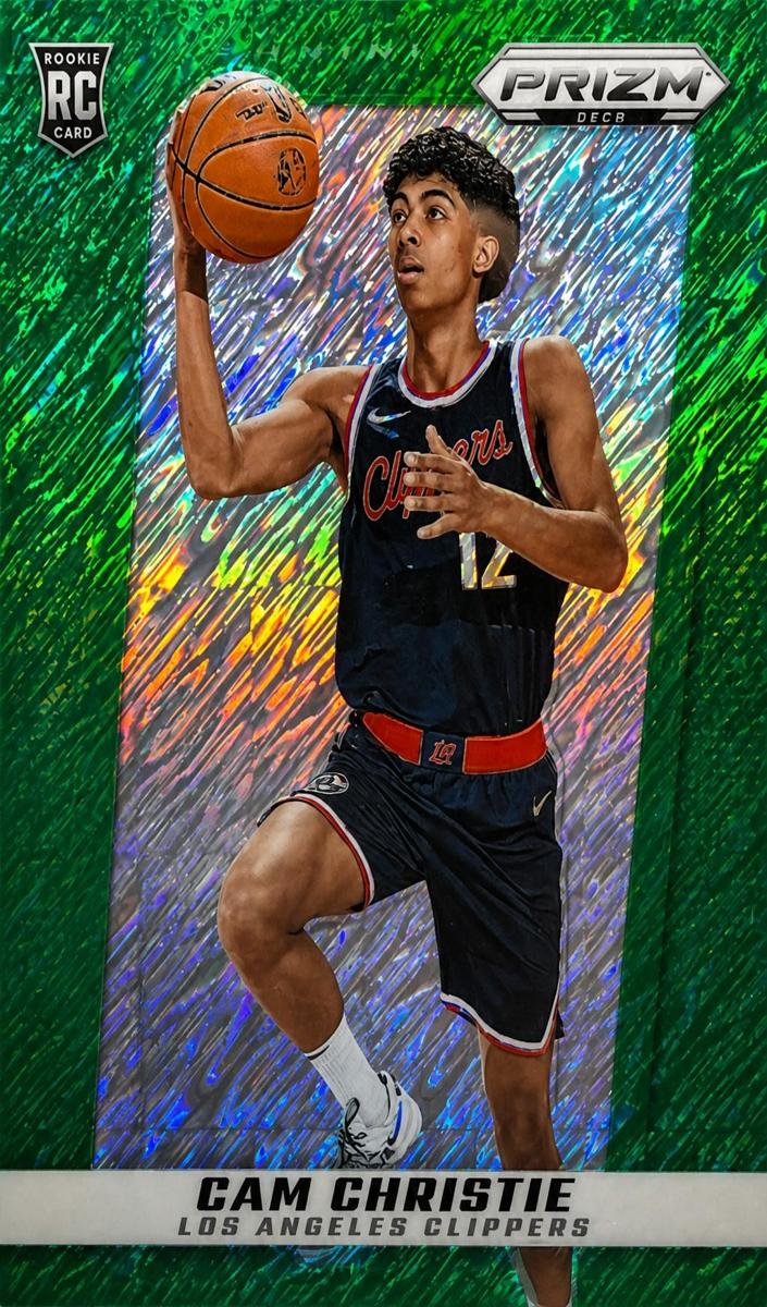 2024 Panini Prizm Deca Basketball Green Shimmer FOTL Cam Christie #78