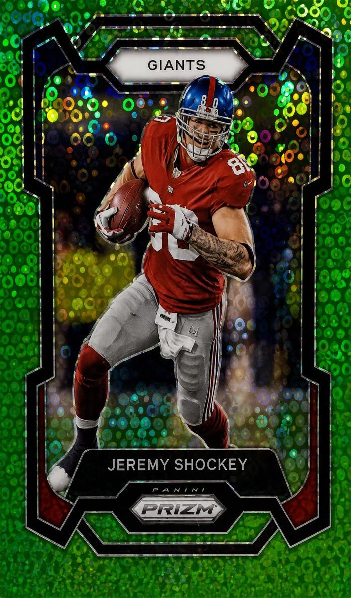 2023 Panini Prizm Football No Huddle Neon Green Jeremy Shockey #222