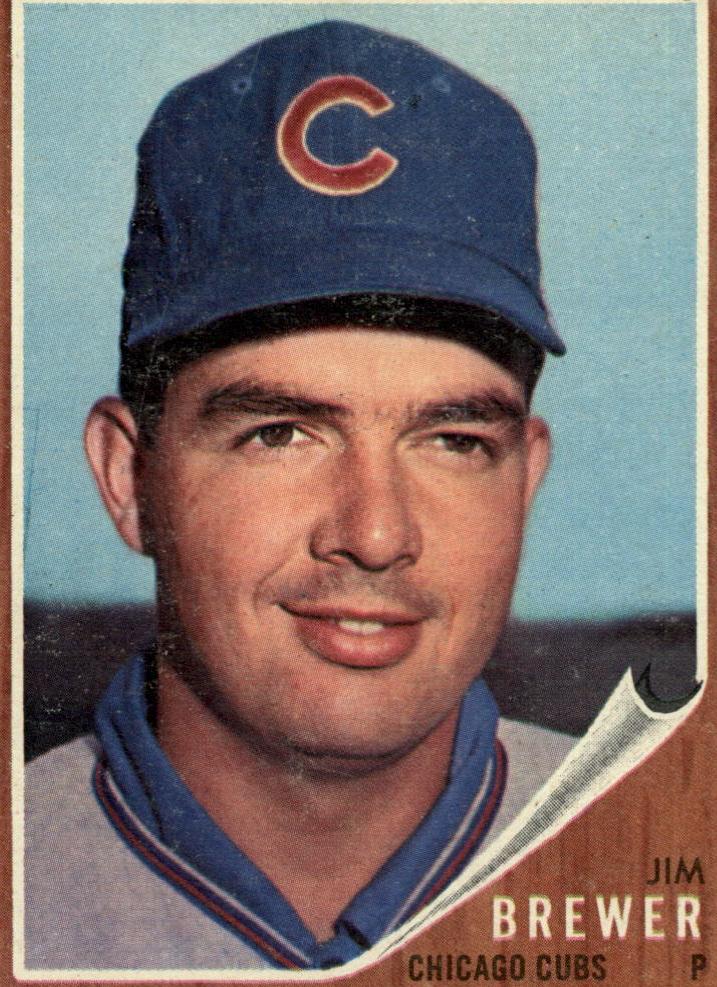 1962 Topps Baseball Jim Brewer #191 PSA 8
