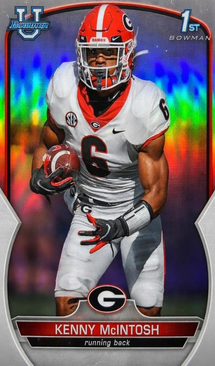 2022 Bowman University Chrome Football Refractor Kenny McIntosh #44