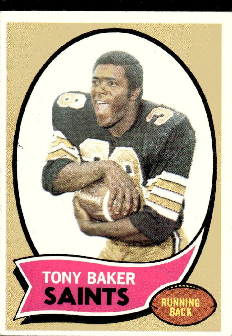 1970 Topps Football Tony Baker #243 PSA 8