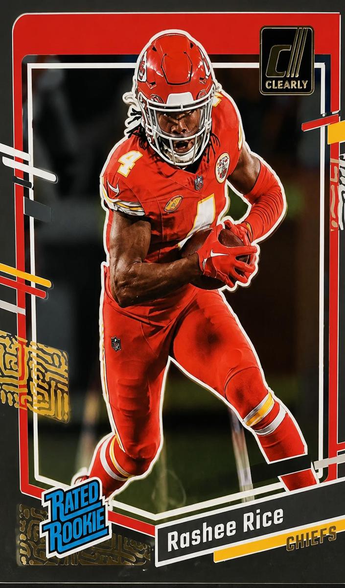 2023 Panini Clearly Donruss Football Gold Rashee Rice #79