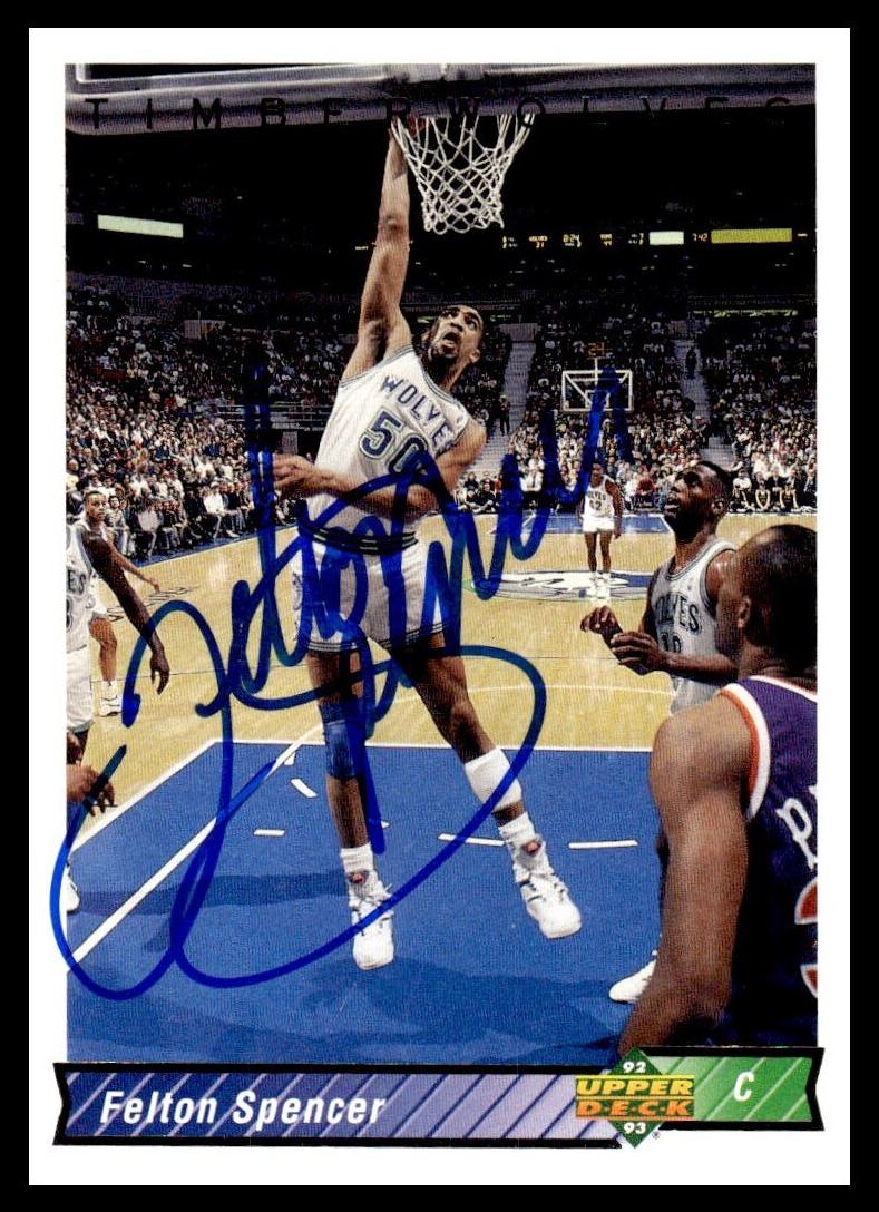 1992 Upper Deck Basketball Felton Spencer #190 PSA 9