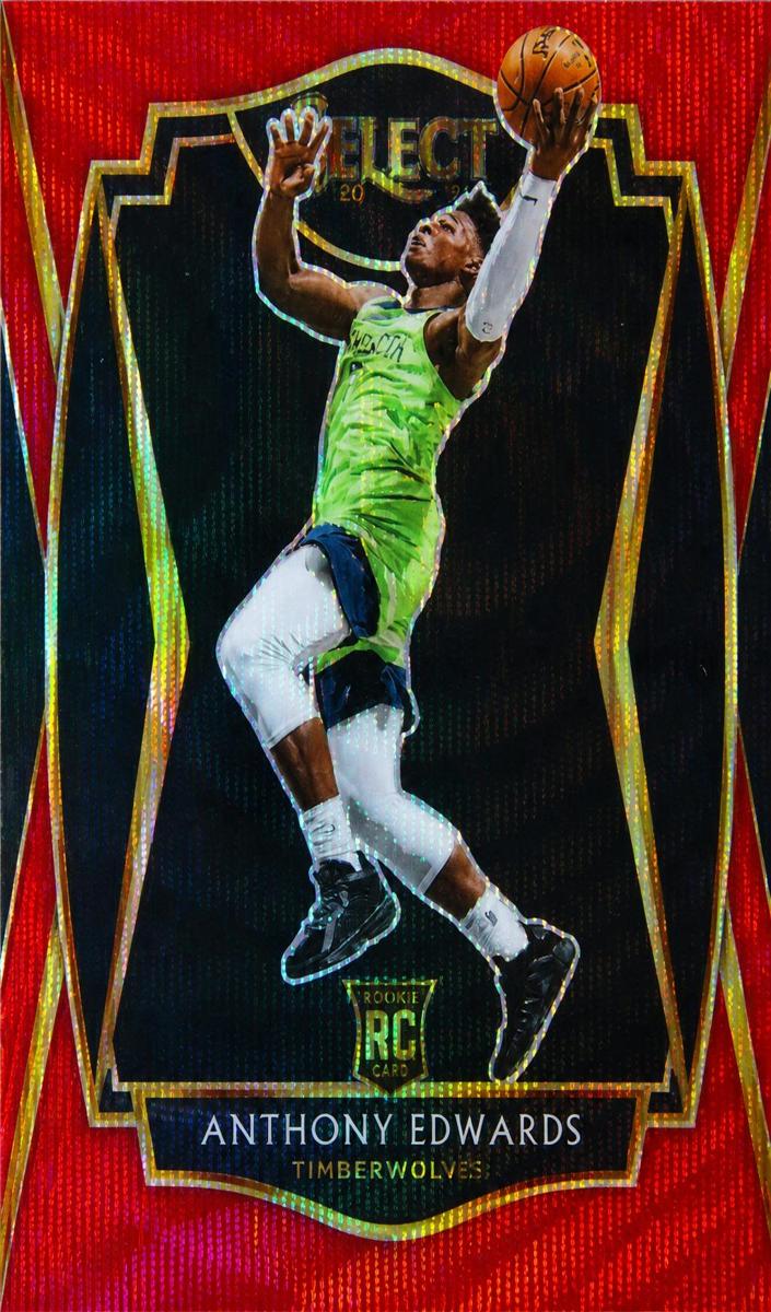 2020 Panini Select Basketball Red Wave Anthony Edwards #169