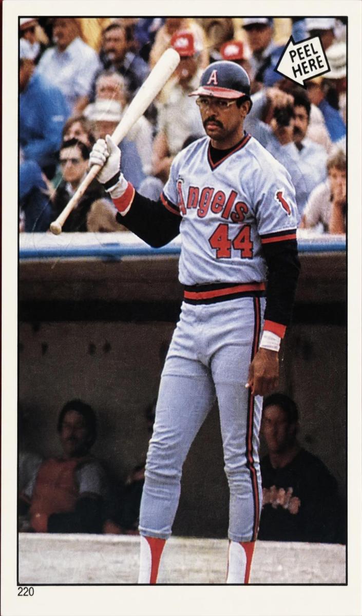 1985 Topps Stickers Baseball Reggie Jackson #220 PSA 8.5