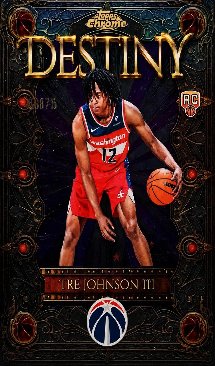 2025 Topps Chrome Basketball Purple Refractor Tre Johnson III #D-6