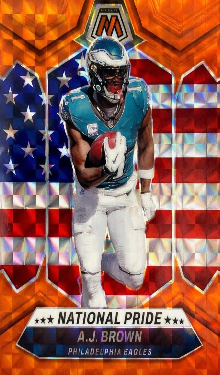 2024 Panini Mosaic Football Orange A.J. Brown #265 PSA 9