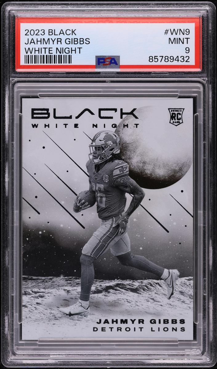 2023 Panini Black Football Jahmyr Gibbs #WN-9 SGC 10