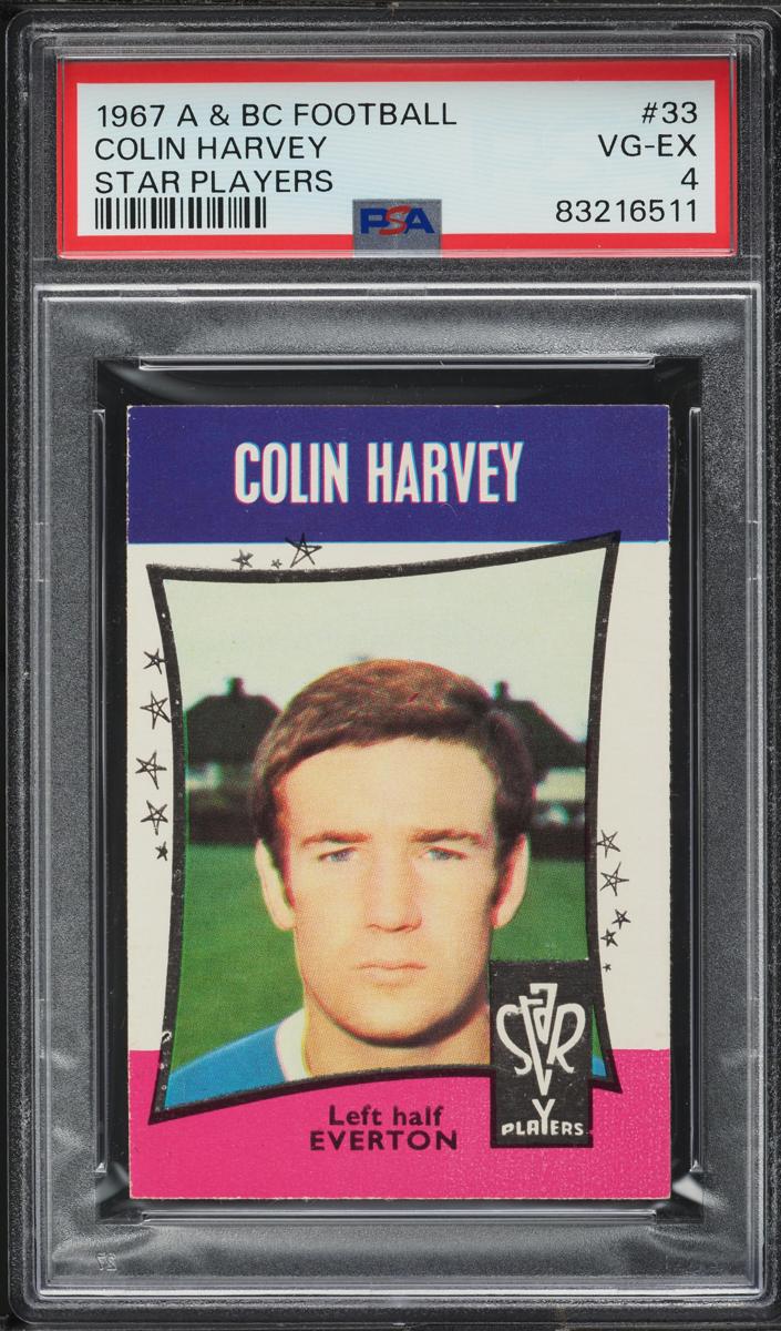 1967 A & BC Football Star Players Soccer Colin Harvey #33 PSA 5