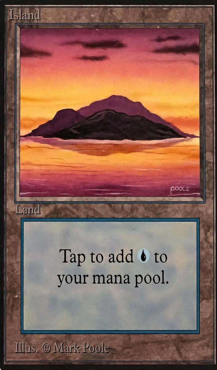 1993 Magic The Gathering Beta V2 Island #NNO BGS 8.5