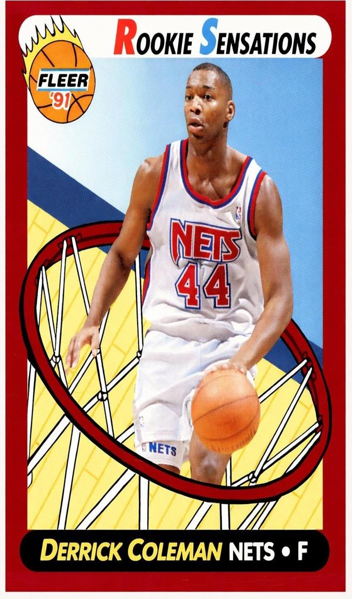 1991 Fleer Basketball Derrick Coleman #3 PSA 9