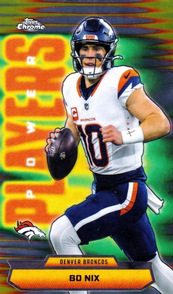 2025 Topps Chrome Football Refractor Bo Nix #PP-9 RAW Ungraded