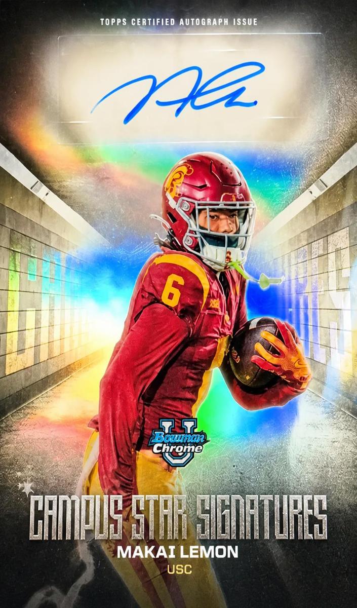 2025 Bowman Chrome University Football Makai Lemon #CSS-ML PSA 9