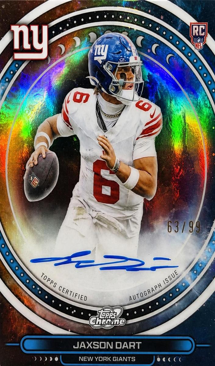 2025 Topps Cosmic Chrome Football Jaxson Dart #EQA-JXD
