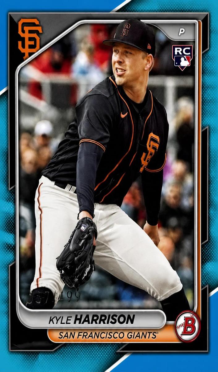 2024 Bowman Baseball Sky Blue Kyle Harrison #11