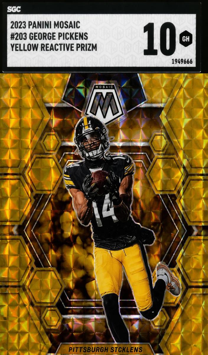 2023 Panini Mosaic Football Reactive Yellow George Pickens #203