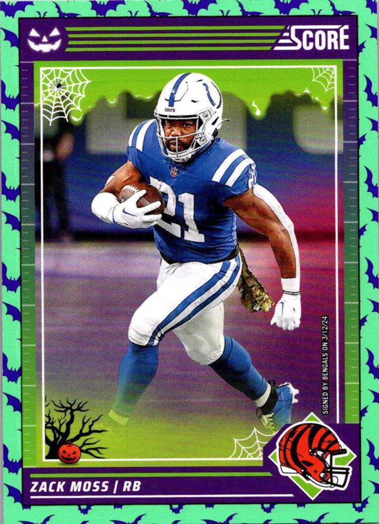 2024 Panini Score-a-Treat Football Bats Zack Moss #123