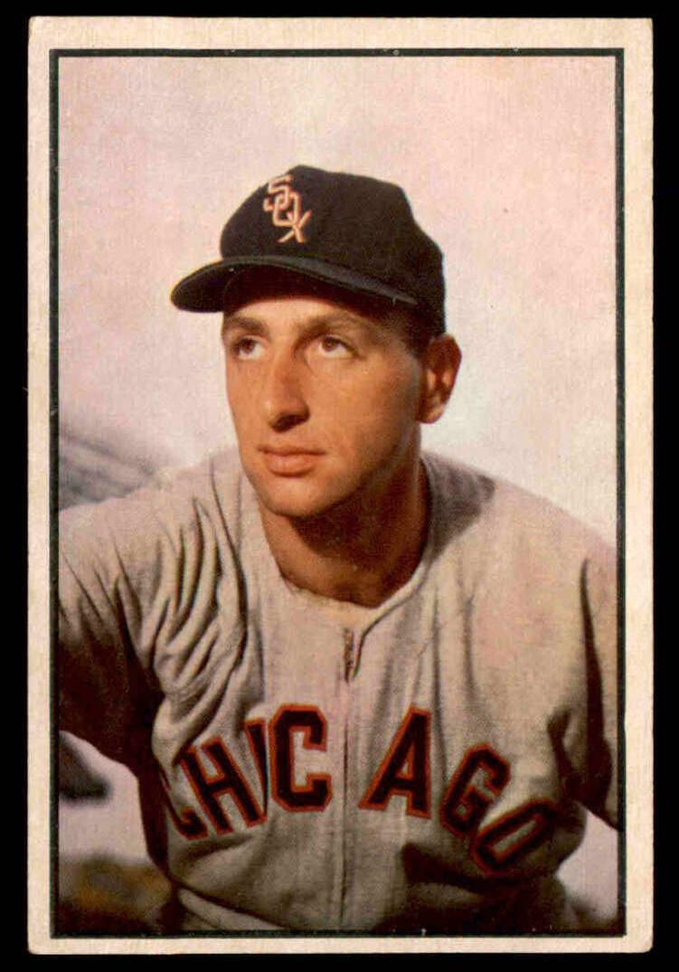 1953 Bowman Color Baseball Saul Rogovin #75 PSA 7