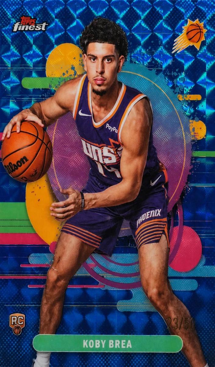 2025 Topps Finest Basketball Blue Geometric Refractor Koby Brea #131
