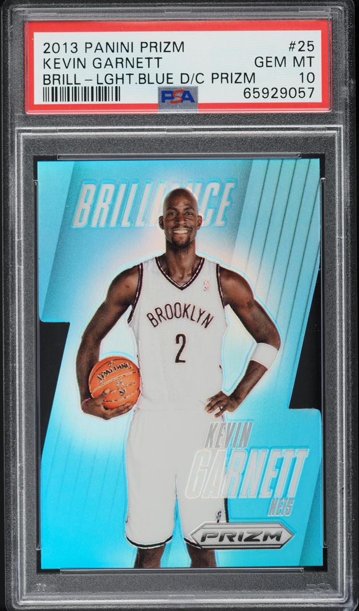 2013 Panini Prizm Basketball Die Cut Light Blue Kevin Garnett #25 PSA 10