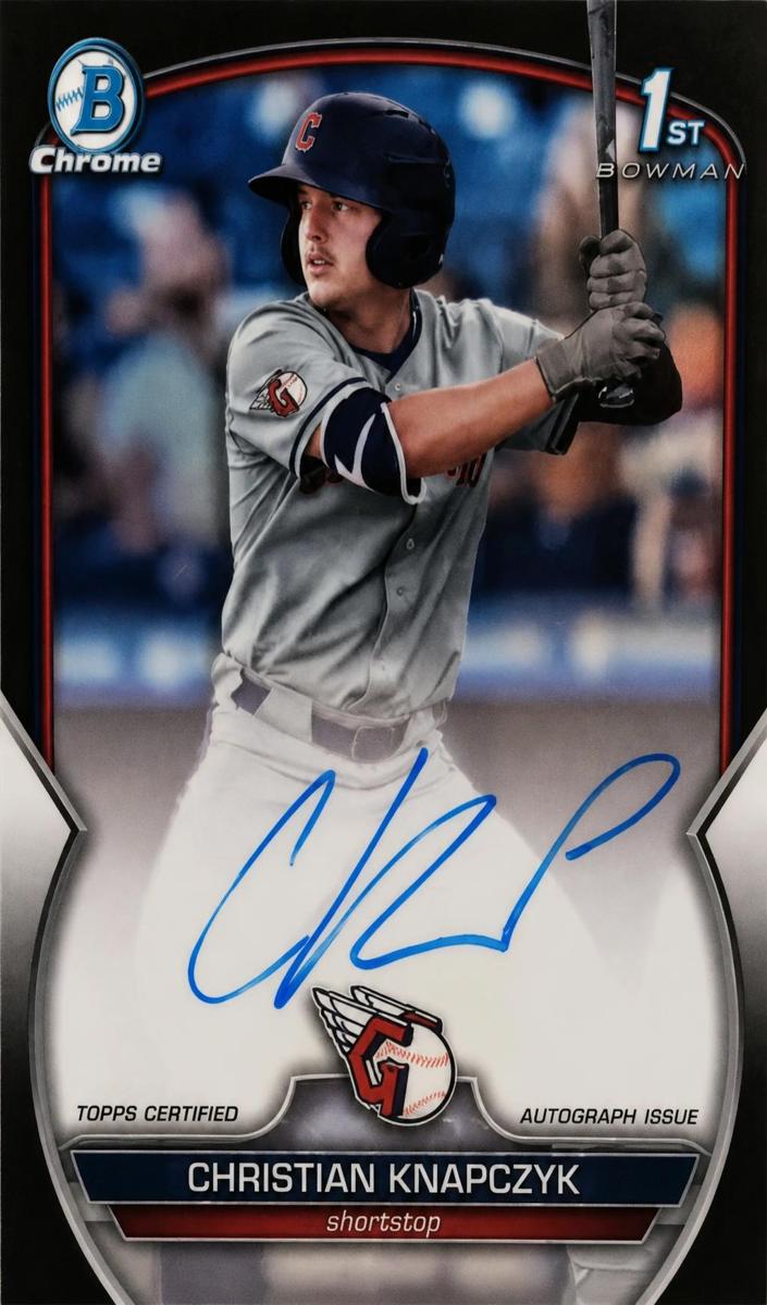 2023 Bowman Draft Chrome Baseball Black Christian Knapczyk #CDA-CKN PSA 10