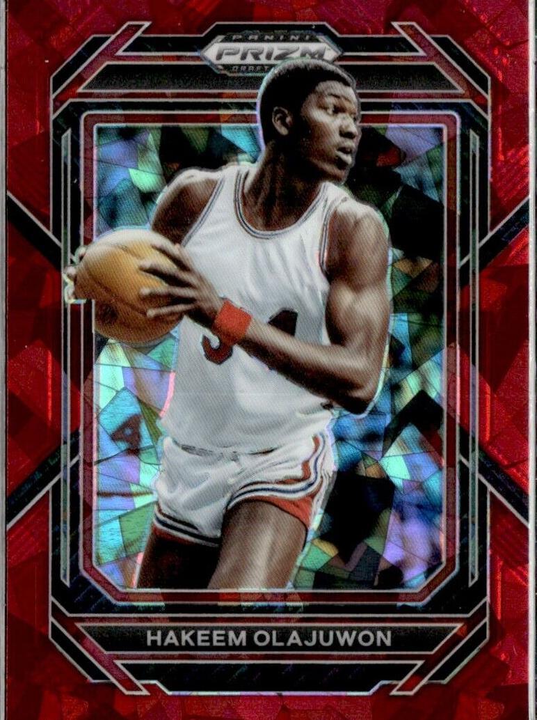 2023 Panini Prizm Draft Picks Basketball Red Ice Hakeem Olajuwon #80