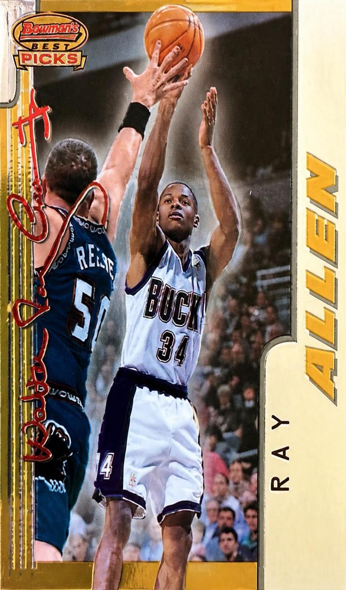1996 Bowman's Best Basketball base Ray Allen #BP5 PSA 9