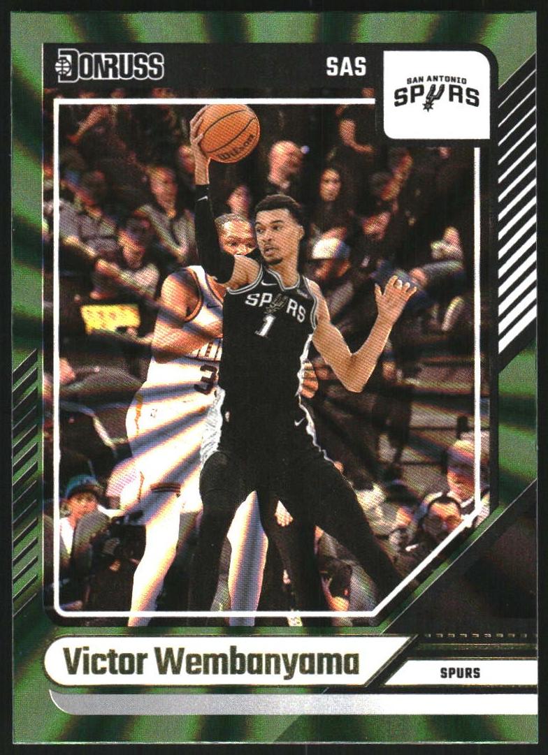 2024 Panini Donruss Basketball Holo Green Laser Victor Wembanyama #6