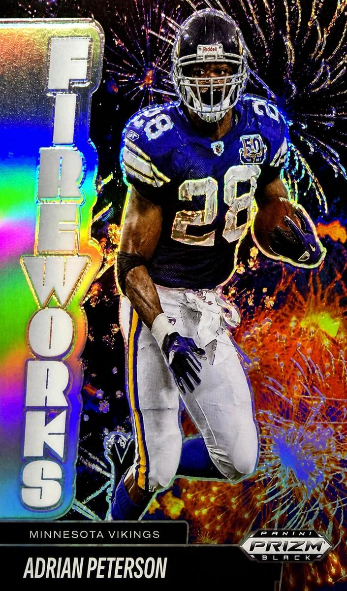 2025 Panini Prizm Black Football Silver Adrian Peterson #16