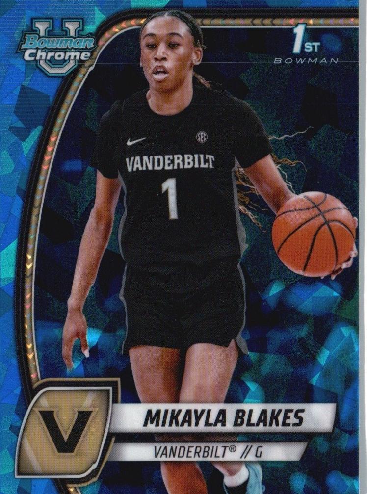 2024 Bowman Chrome University Sapphire Basketball Mikayla Blakes #55