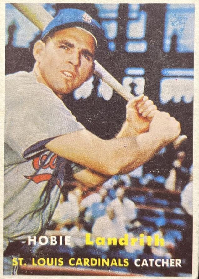 1957 Topps Baseball Hobie Landrith #182