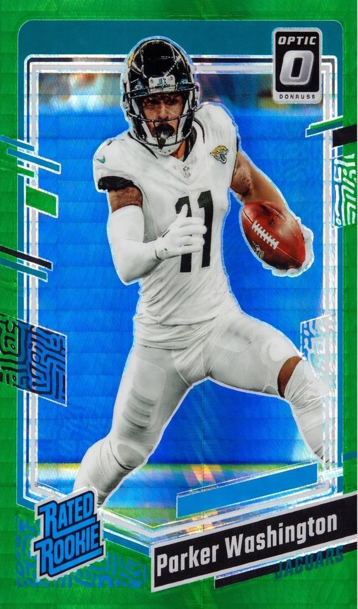 2023 Donruss Optic Football Green Hyper Parker Washington #254